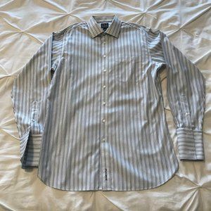 Joseph A. Bank Signature French Cuff Long Sleeve Men's Dress Shirt 16.5 36